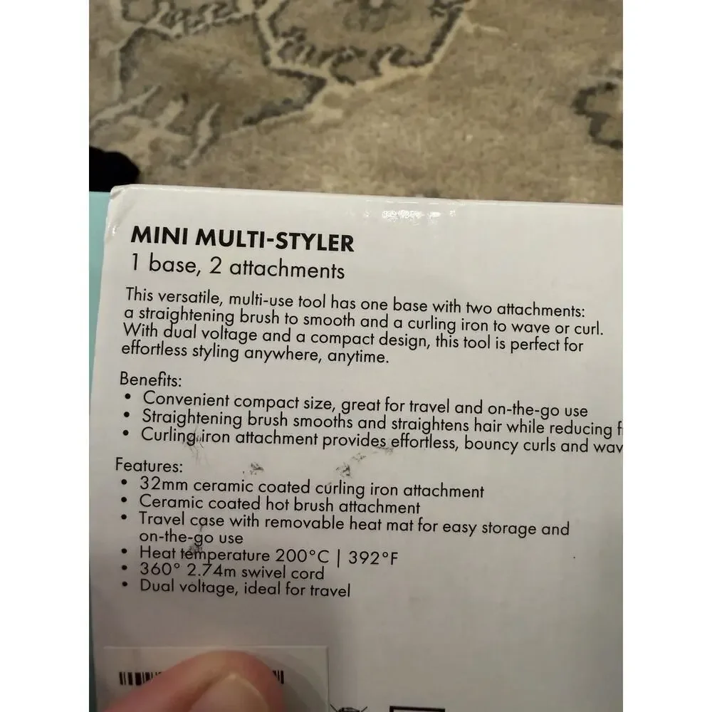 Bondi Boost Mini Multi styler Straightening Brush Curling Iron